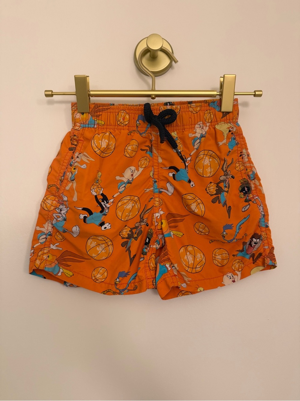 Vilebrequin Orange Looney Tunes Basketball Kids Swim Trunks